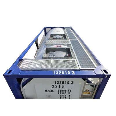 316L/SAN50028-7/WNr 1.4402/1.4404 材料 25000リットル SS316L 容器とシェル UN T11 20フィートのエタノール ISOタンク コンテナ