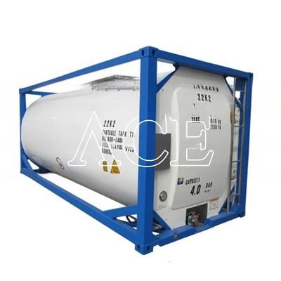 ストック 20 フィート ISO タンク コンテナ 26000リットル 4.0/6.0Mpa 圧力と 316L/SAN50028-7/WNr 1.4402/1.4404 タンク材料