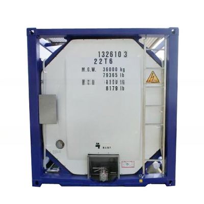 ストック 20 フィート ISO タンク コンテナ 26000リットル 4.0/6.0Mpa 圧力と 316L/SAN50028-7/WNr 1.4402/1.4404 タンク材料