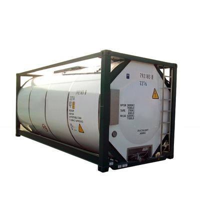 IMDG T4 標準鋼材 20 フィート ISO 燃料タンク コンテナ 26000L 安全なディーゼルとガソリン輸送のための容量