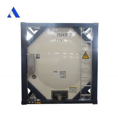 IMDG T4 標準鋼材 20 フィート ISO 燃料タンク コンテナ 26000L 安全なディーゼルとガソリン輸送のための容量