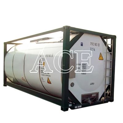 IMDG T4 標準鋼材 20 フィート ISO 燃料タンク コンテナ 26000L 安全なディーゼルとガソリン輸送のための容量
