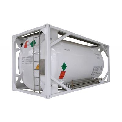 20トン容量 20フィート長輸送コンテナ ASME 標準 UN T75 ISO 調節可能および輸送のための冷凍液化ガスタンク