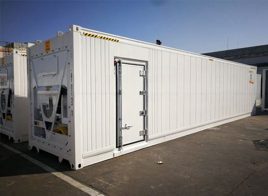 40フィート 冷蔵されたISOコンテナ 最大積載量 27580KG 28.4CBM 容量 ダブル温度 リファー冷凍庫とチラー