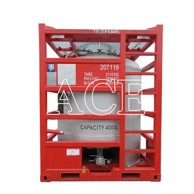 2900L-5000L 容量 リフティングフレーム付き垂直オフショアタンク コンテナ 溶接シーム 酸浄化と消化仕上げ
