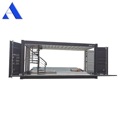 プロのカスタマイズされた側開口 20フィート 輸送コンテナ コーヒーショップ ファストフードショップ 梯子とトップセキュリティレール