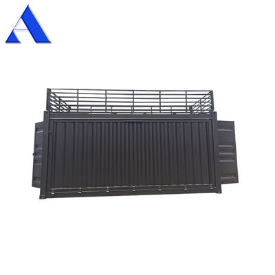 プロのカスタマイズされた側開口 20フィート 輸送コンテナ コーヒーショップ ファストフードショップ 梯子とトップセキュリティレール