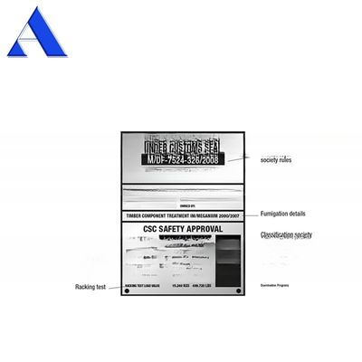 ステンレス鋼CSCプレート 20'コンテナ部品とISO輸送コンテナにおける腐食防止