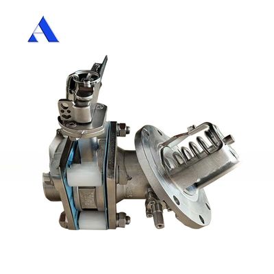 ISOタンクコンテナ 部品 3 インチ 45 度 下部放出とサンプルバルブ 圧力計 1.4''BSP 0-40 bar