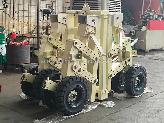 15tons 30tons 4pcs ゴム スーパー 輸送 コンテナ トイストロック付き リフティング キャスター オフィスビル アップグレードプロジェクト グレー色