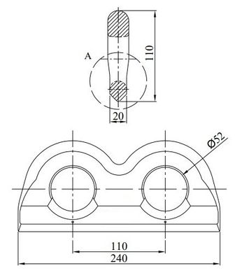 外部寸法 l x W x H mm 6058 x 2438 x 2591 mm DNV GL 認証された単体および二重容器のラッシングアイプレート