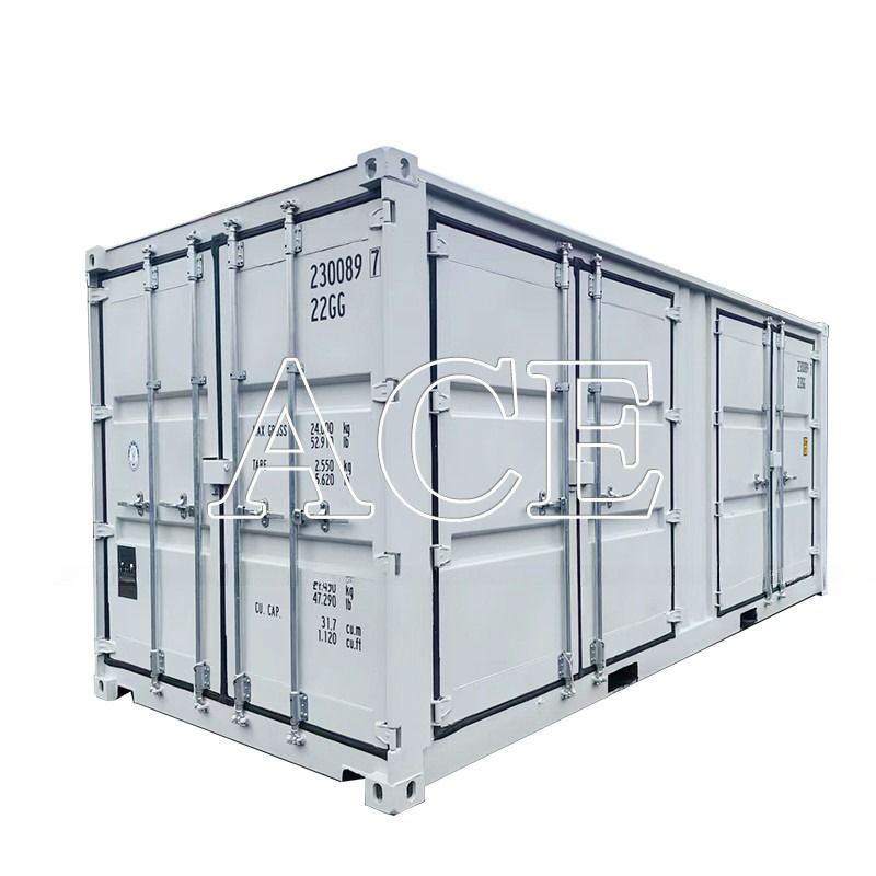 21 トン重荷 20 フィート オープンサイド 乾燥貨物コンテナ 多面ドアと耐腐食材料